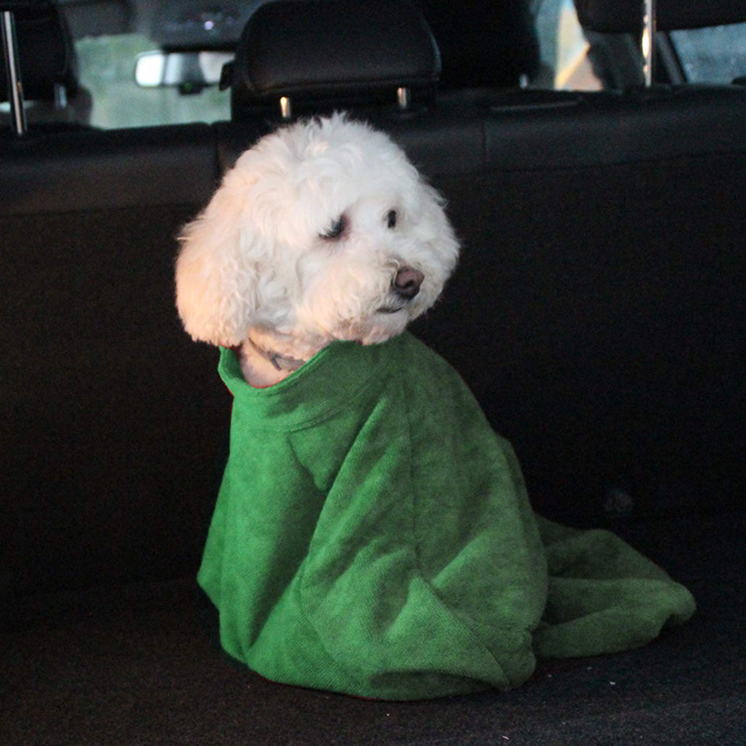 PETCUTE Serviette de Bain pour Chien Peignoir Absorbant en Microfibre pour sécher Le Chien
