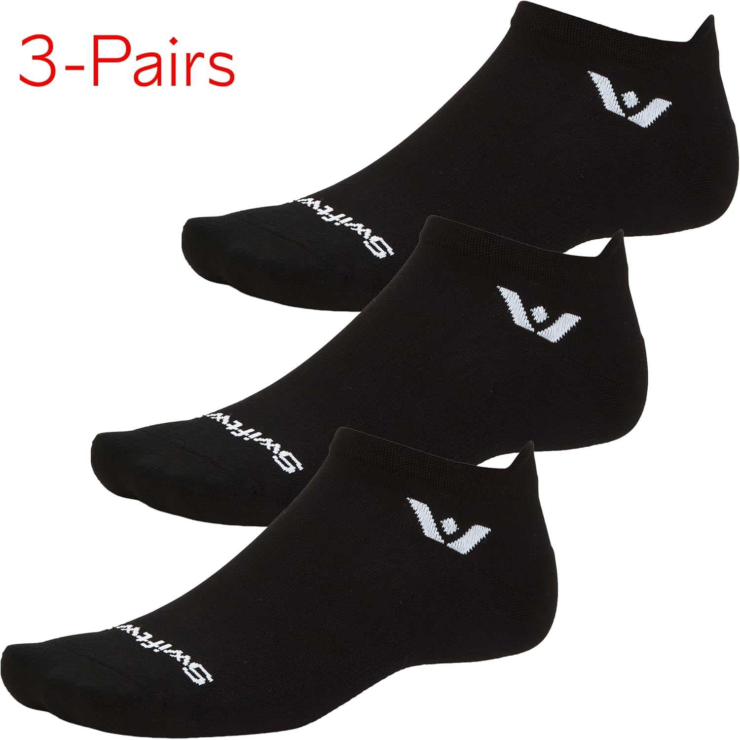 Swiftwick- ASPIRE (3 Pairs) No-Show Running Socks, Cycling Socks, Compression Fit - Image 4