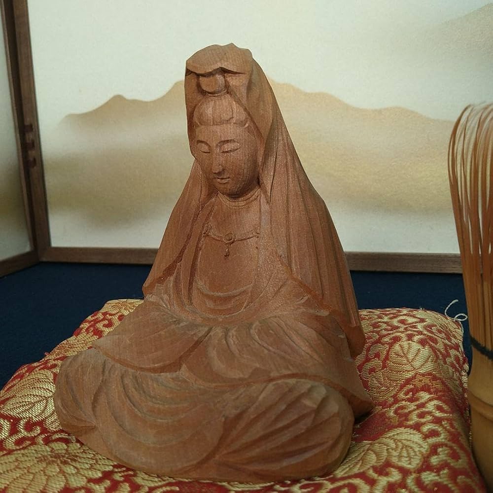 白衣観音 観音様 25cm 観音菩薩 白衣観音 観世音菩薩 観自在菩薩 六観音