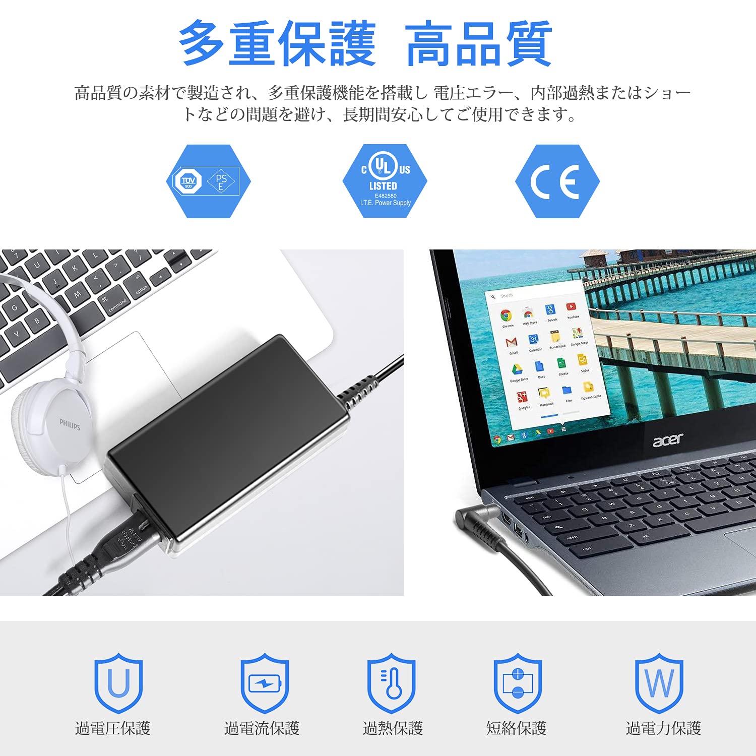 Amazon.co.jp: KFD Acer エイサー 交換ACアダプター 19V 3.42A
