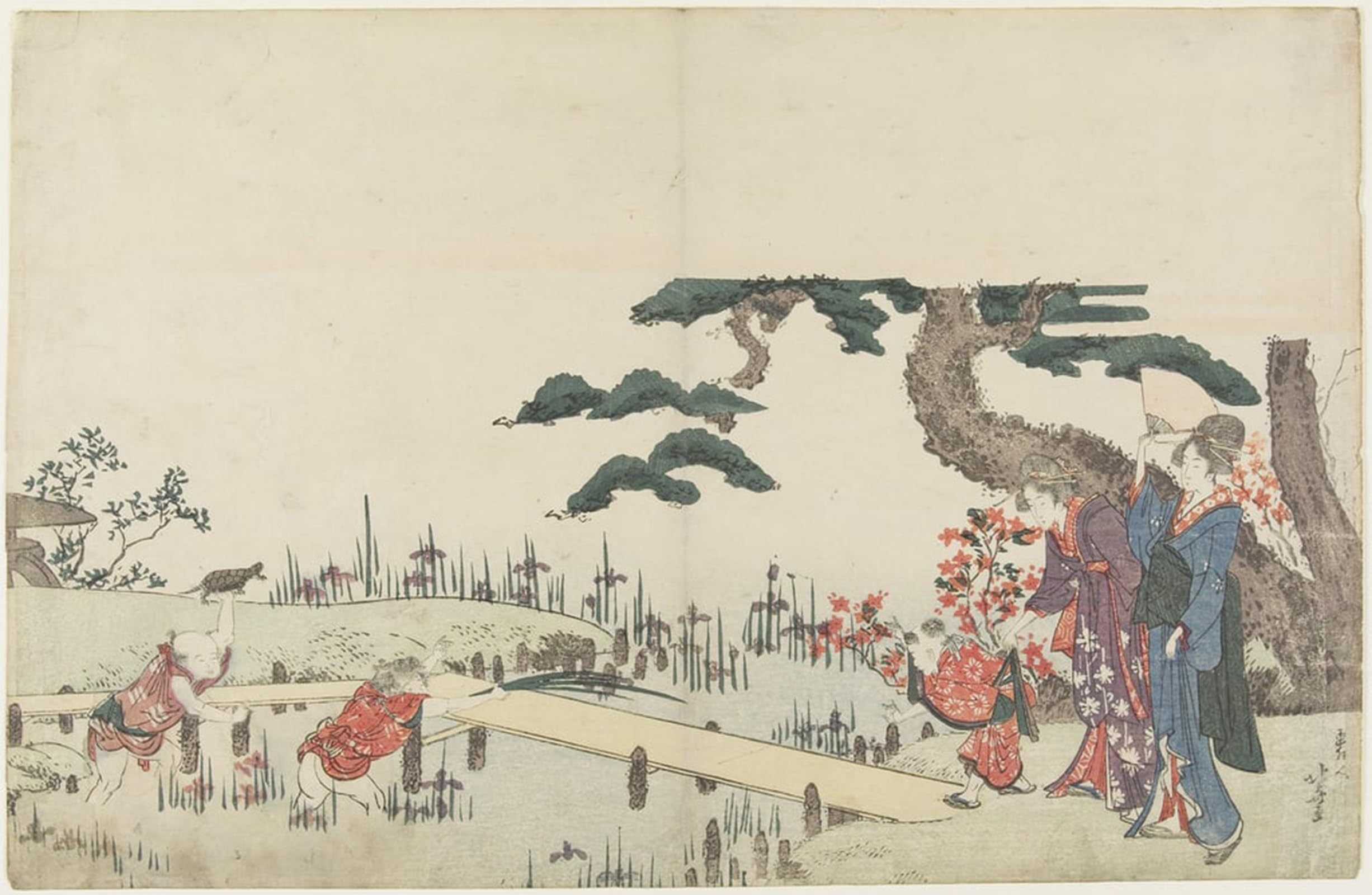 Affiche toile Jardin d'iris Katsushika Hokusai pour habiller un grand mur vide - 5