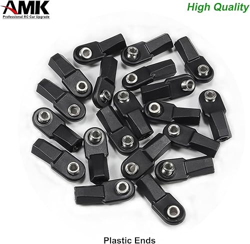 Miniatura 3 de AMK SCX10 M4 RC - Extremos de barra de acoplamiento de 0.157 pulgadas, juntas con bola pivote de 0.236 pulgadas, kit de construcción universal para