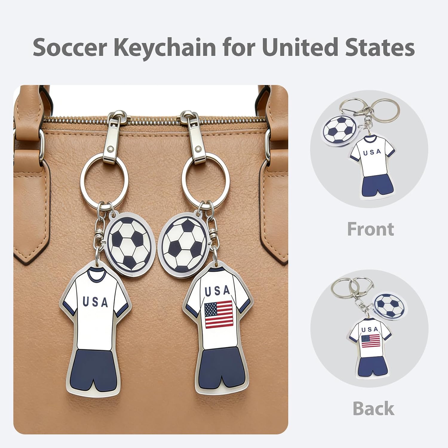2026 World Cup Soccer Keychain Mini Backpack keychain Mini Soccer Party FavorsFootball Fan Gift & Souvenir (4PCS) image 3