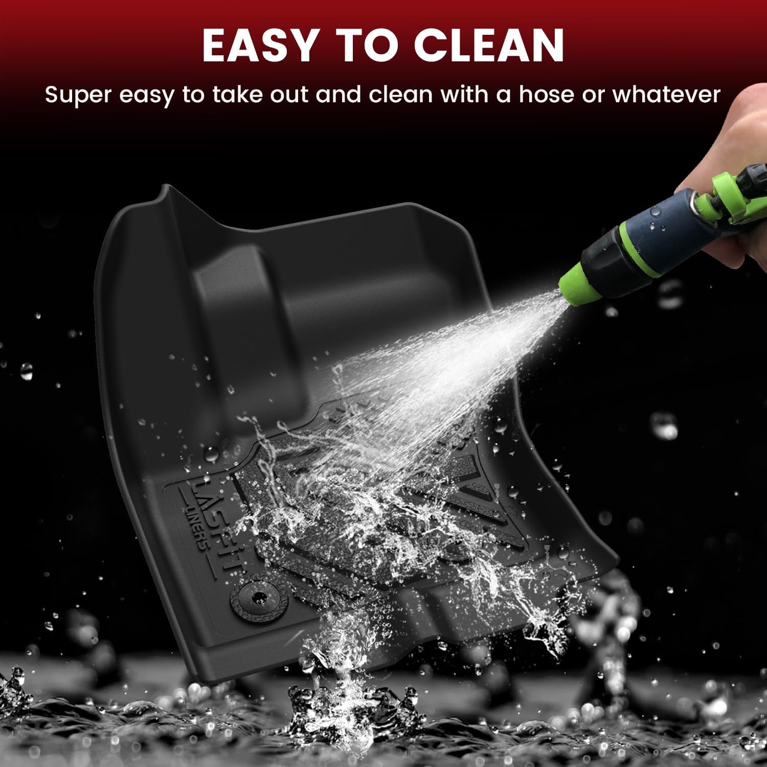 LASFIT Front Floor Mats for Ford Transit Connect 2014-2021 Vinyl Floor with Floor Posts All Weather Protector TPE Car Floor Liner for Transit Vans, 1st Row Only, Black - Image 5