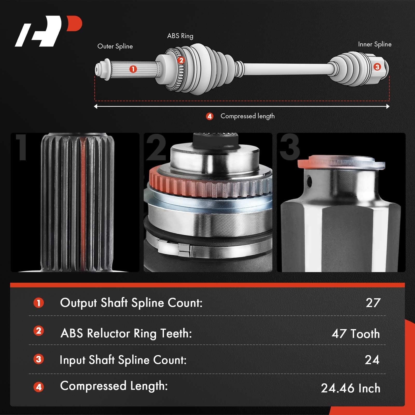 【3日間限定値下げ中】VENTILEHUNTING HALFCOATsize:3 Amazon.com: A-Premium CV Axle Shaft Assembly Compatible with