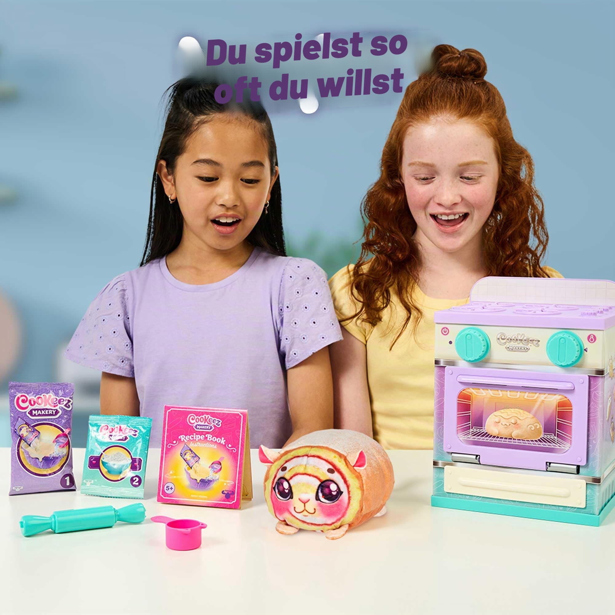 Cookeez Makery Mini Oven Playset, interaktives Kinderspielzeug, Zutaten für die Herstellung Ihres Plüschtiers, hat süße Geräusche und Geruch, Kinder ab 5 Jahren, zufälliges Modell, Berühmt (CKE06000)