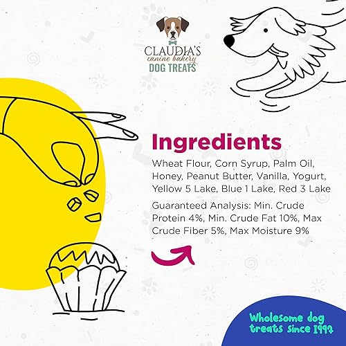Miniatura 2 de Claudia's Canine Bakery Blue Happy Birthday - Concha de galleta para perro, 7 onzas, horneada en los Estados Unidos