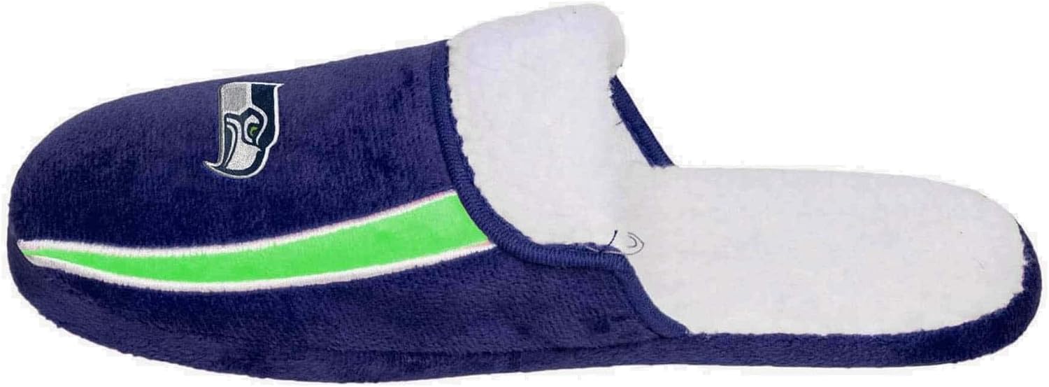 FOCO NFL Mens Football Team Logo Moccasin Slippers Shoes