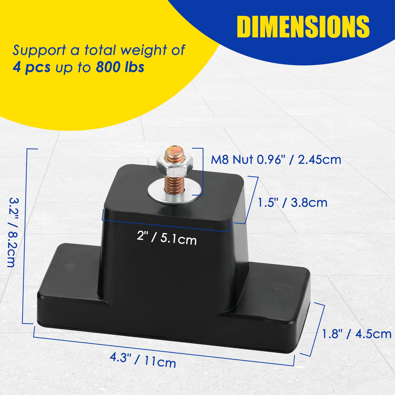 NATGAI 4 Pack Rubber Vibration Isolator Mini Split Rubber Mounts — Amazon image 2
