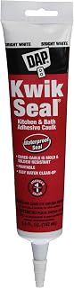 DAP 8889 Tub and Tile Caulk - Latex Kwik-Seal Adhesive for Durable Bathroom & Kitchen Seals