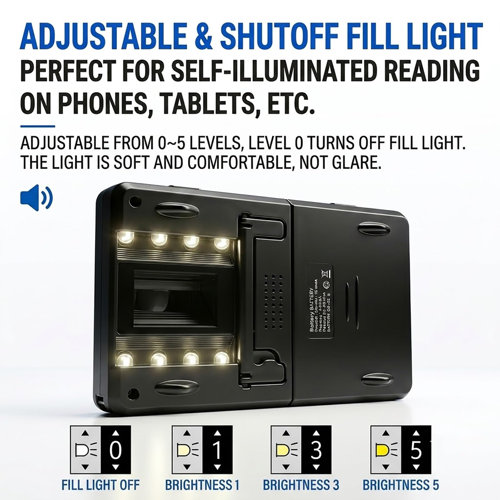 Lupa electrónica de 3,5 Pulgadas, Dispositivo de Asistencia Visual portátil