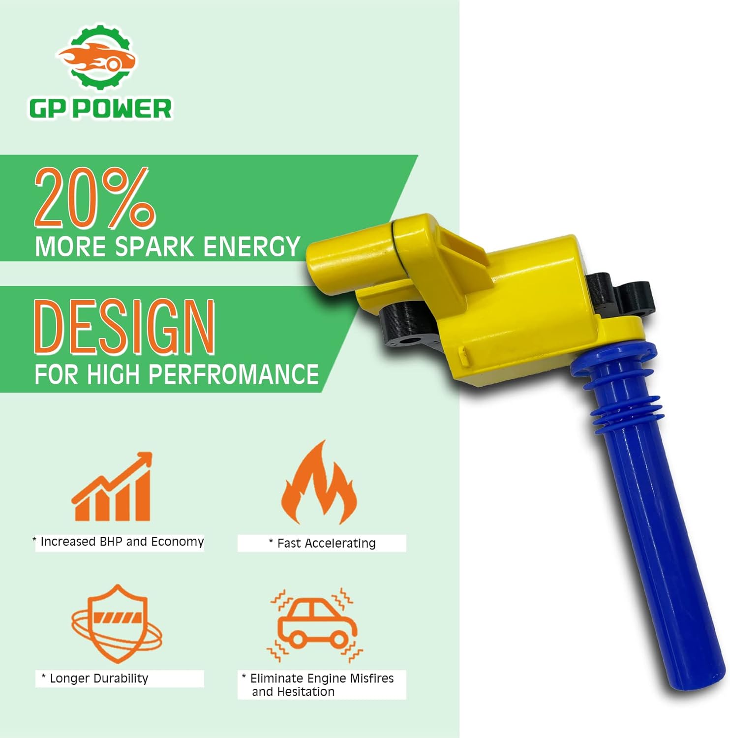 IGNITION COIL 56028394AB 56028394AC UF378 UF-378 UF-505 UF505 C1414 GN10372 5C1409 SET OF 8 COMPATIBLE WITH CHRYSLER 300 DODGE Durango Magnum RAM1500 2500 3500 Grand Cherokee 5.7 V8