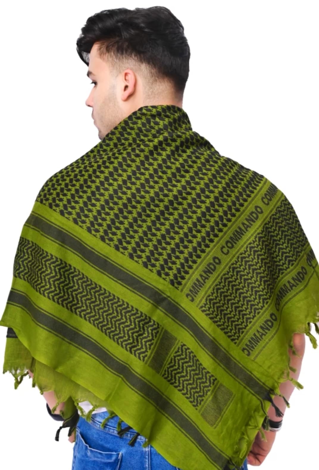 - Saba Fashion unisex Military Shemagh Actual Army Quality,Tactical,Olive Green,Cotton Multi Purpose Scarf For All Seasons,Soft And Breathable,Size 44 X44 Inch