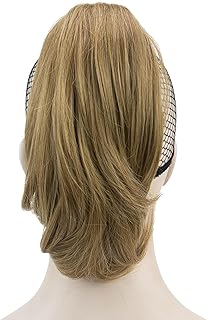 Women Short Synthetic Hair Extension Clip in Ponytail Blonde
