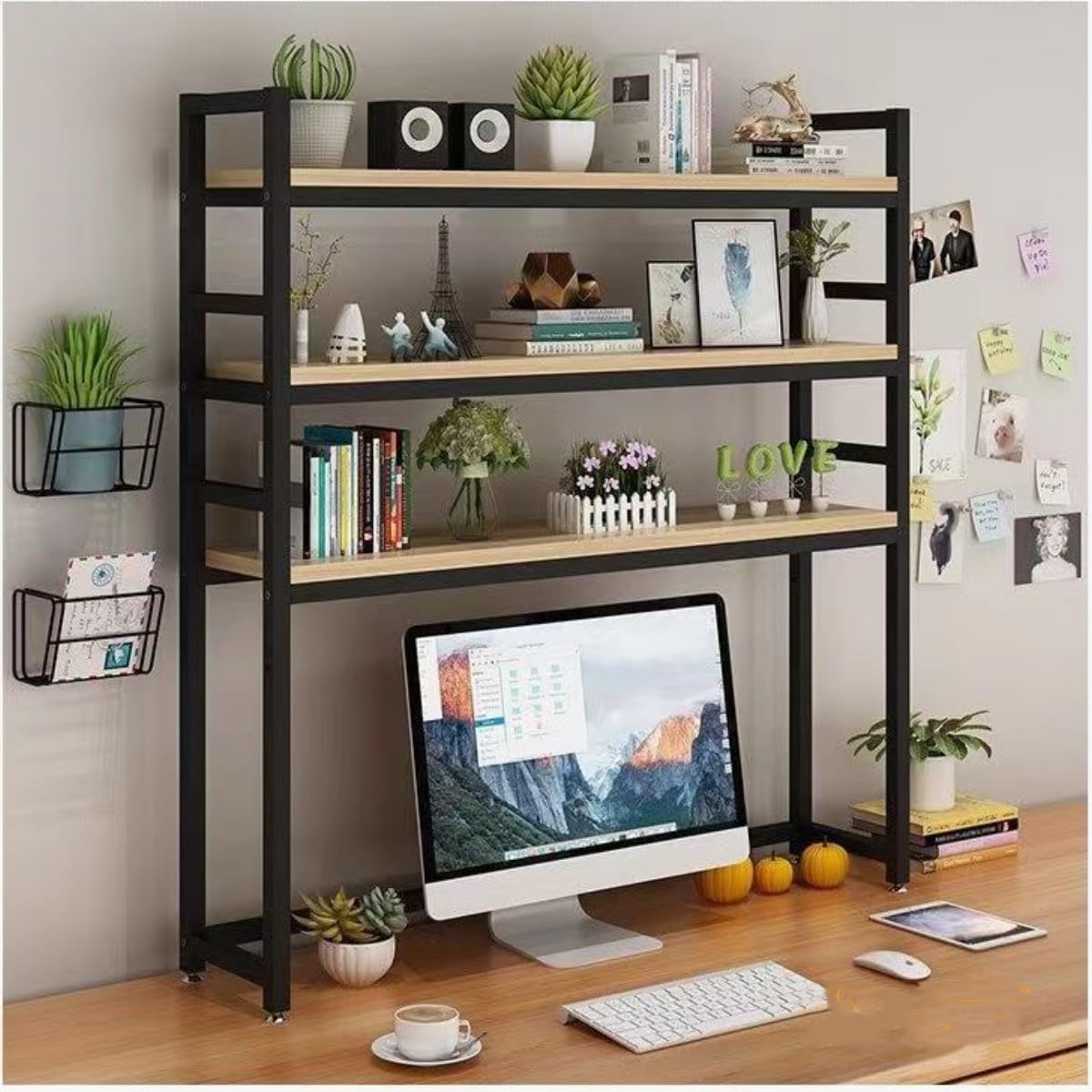 Desk Hutch Top Only Dorm Desk Bookshelf Storage Desk Hutch