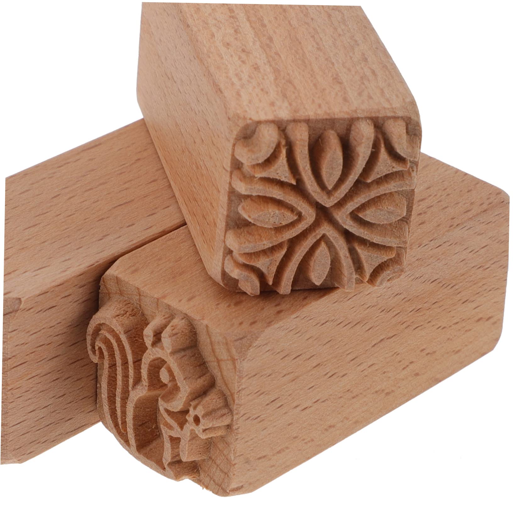 Lurrose 3 Juegos Sello De Textura De Madera Sellos De Arcilla Mousse Cacerola Horneando Pastel Estaño Estampadores Para Hornear Sello De Postre Moldes Para Hacer Postres 5 Piezas * 3
