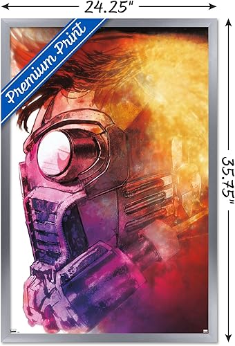 Miniatura 3 de Trends International Marvel Comics - Póster de pared con perfil de Guardianes de la Galaxia, 22.37 x 34.00 pulgadas, versión enmarcada plateada