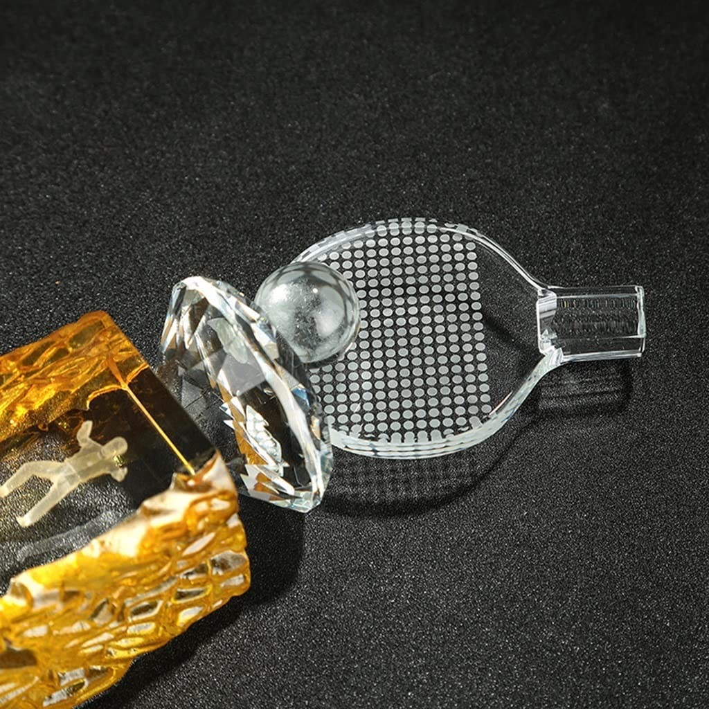 Mobkid Trofeo De Cristal De Tenis De Mesa Creativo Trofeo del Club De Tenis De Mesa Trofeo De Premio De La Competencia De Juegos Trofeo Conmemorativo Grabado