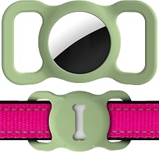 Dog Collar Holder for AirTag, Air Tag Dog GPS Case, Silicone Anti-Lost Pet Tracker…
