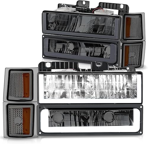 Miniatura 3 de DNAMotoring HL-OH-8P-C1094-CH Ensamble de faros delanteros, para el lado del chofer y el acompañante