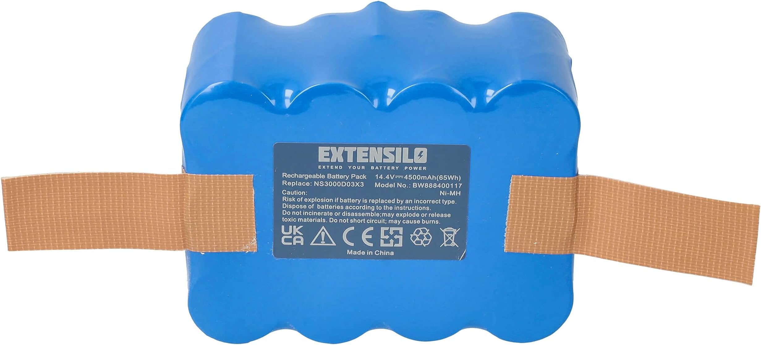 EXTENSILO Battery compatible with Solac Ecogenic AA3400, R, XR210, XR210C, EcoGenic Vacuum Cleaner (4500mAh, 14.4 V, NiMH)
