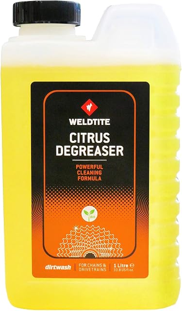 WELDTITE Dirt Wash Bike Degreaser for Cleaning and Degreasing Chains and Other Bicycle Components - Citrus - 1L