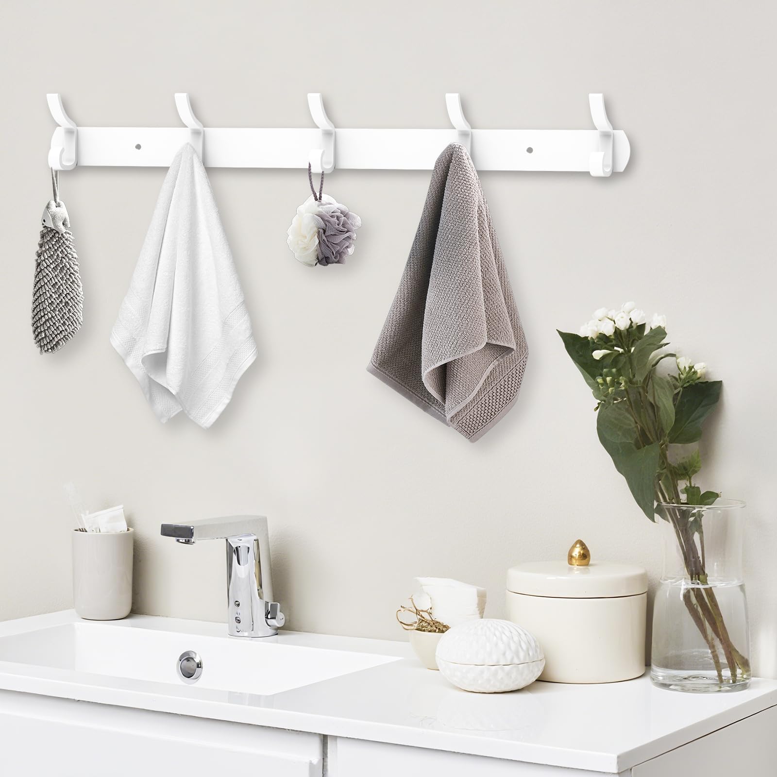 Galerie SV Kleiderhaken Wand - 2x Garderobenleisten Mit Je 5 Haken