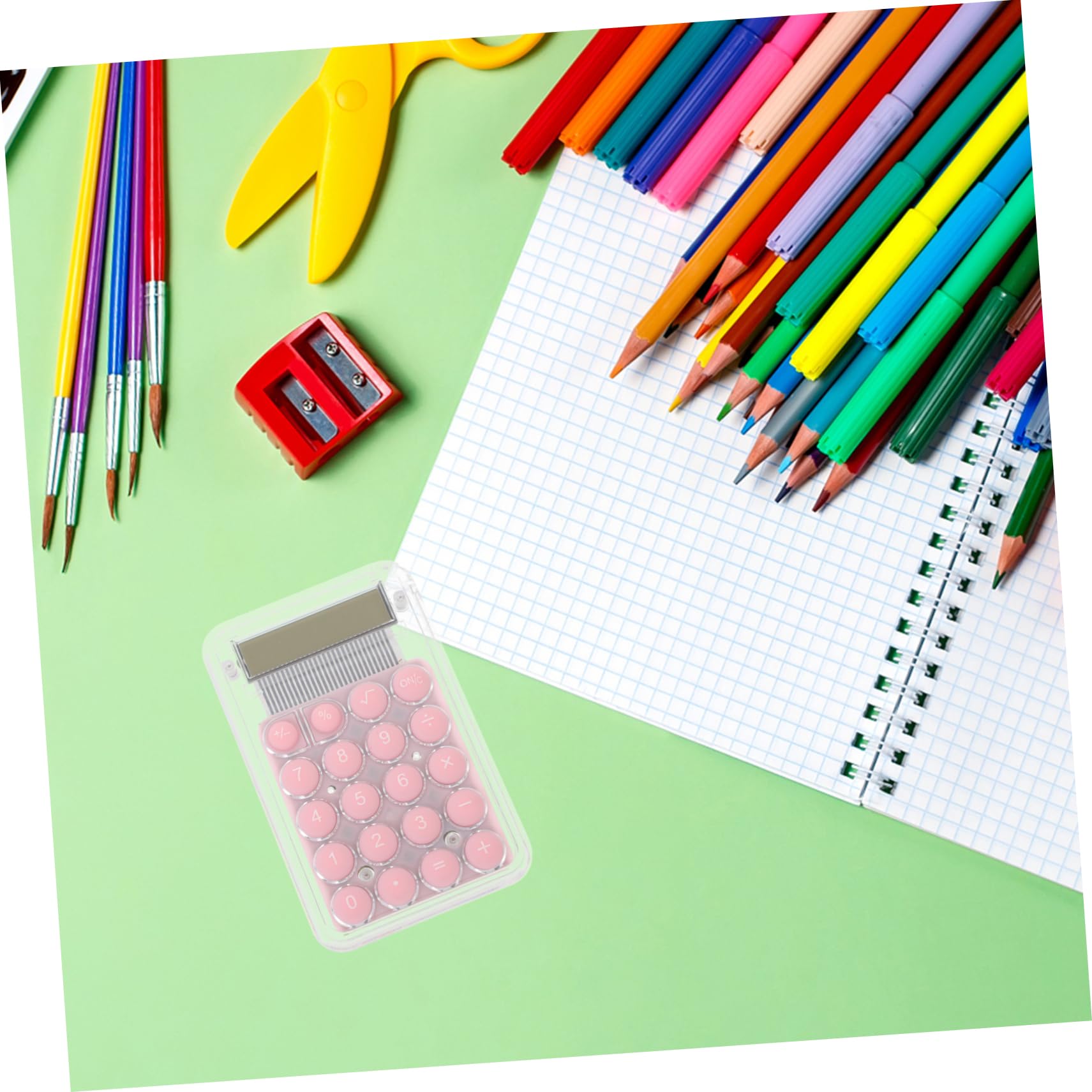 Mipcase Mini Handheld Calculator for Students Compact Display Cute Design for Office and School Use and Material Cartoon Style