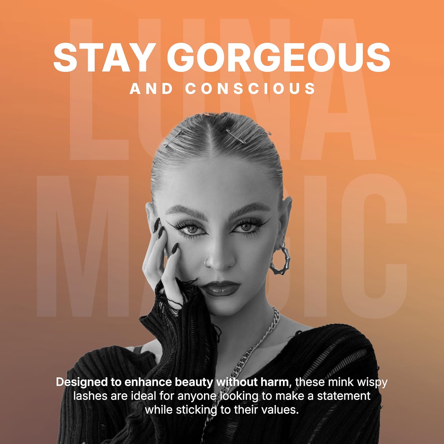 Luna Magic Love Amor Faux Mink Wispy Lashes with Soft Band, Reusable up to 10x, Lightweight Eye-Enhancing Design for Natural or Dramatic Eye Looks - Vegan & Cruelty-Free Eyelashes - 13MM – 3 Pair