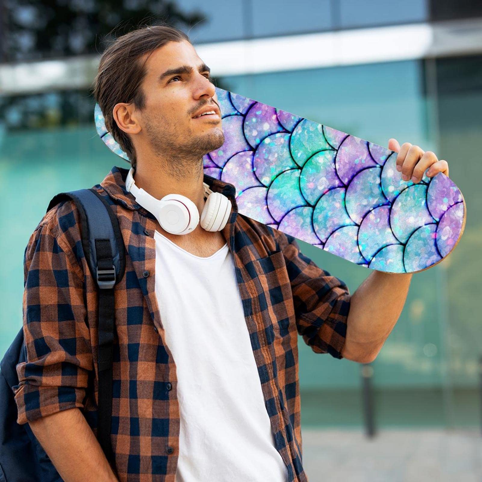 Bling Wave Lot de 2 feuilles de papier abrasif pour planche de skateboard et longboard