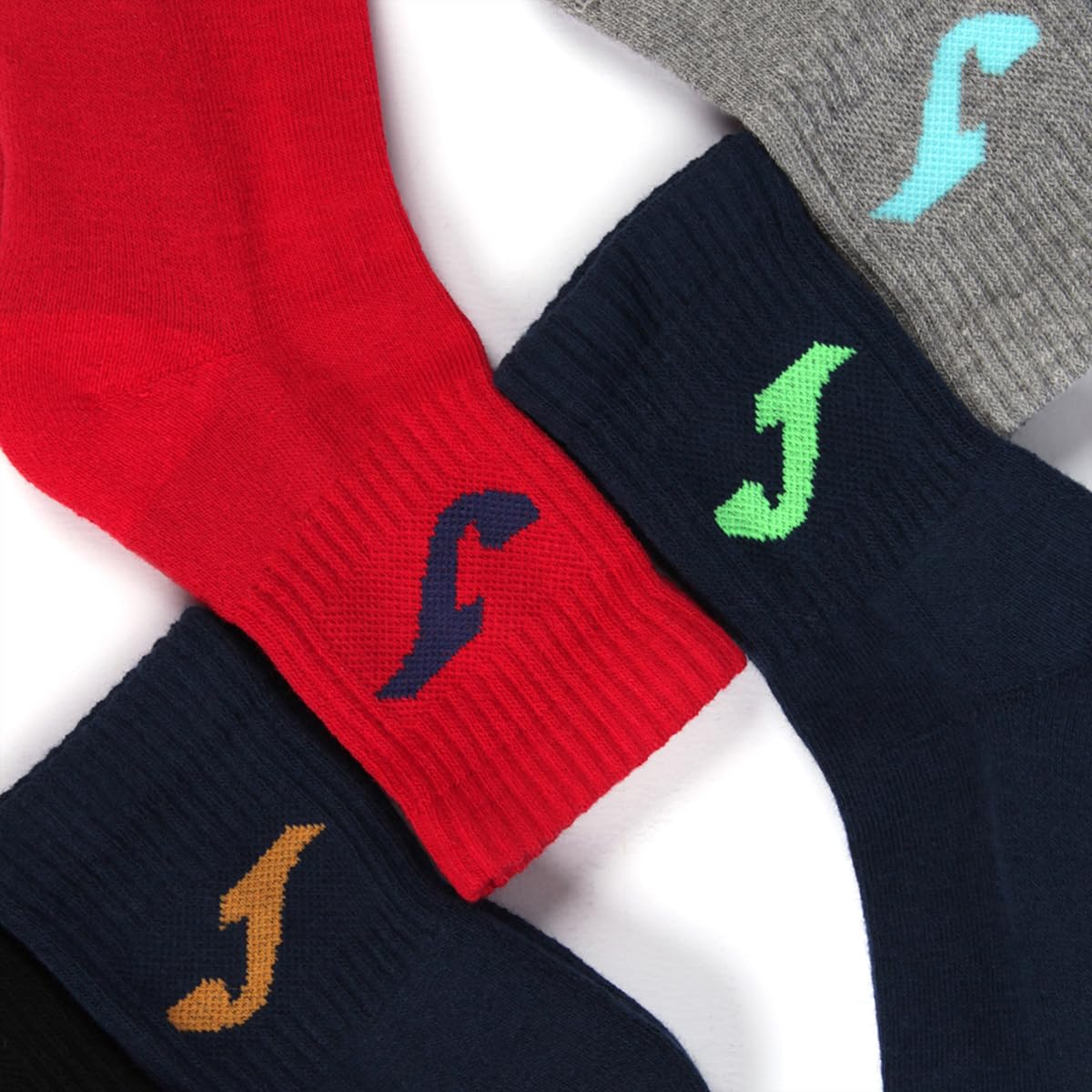 Joma Calcetines para niño o niña de rizo para todas las estaciones, calcetines de tenis para niños fútbol y baloncesto, altura media pantorrilla, calcetines deportivos de algodón, 6 pares