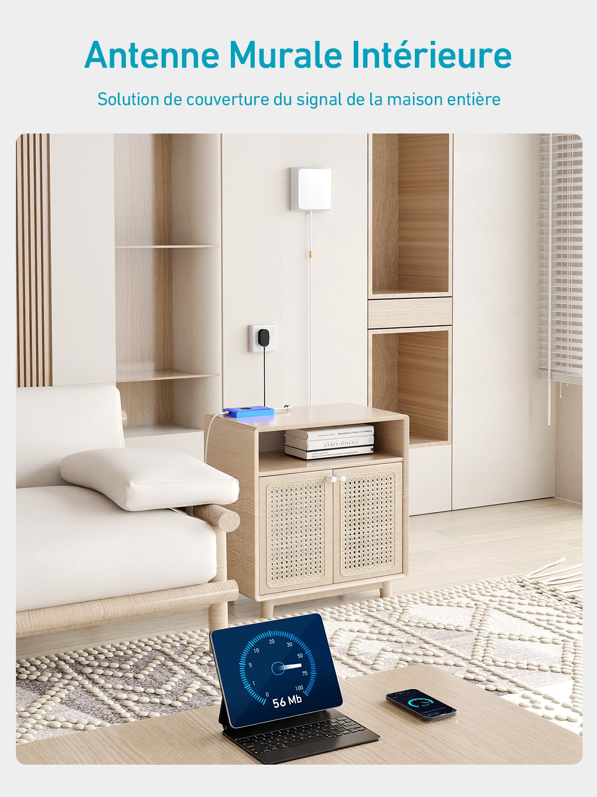 Amplificateur 5G 4G 3G (800/900Mhz), Amplificateur GSM Ampli GSM 4g LTE Bande20 Bande8, Répéteur GSM Données Mobile, Orange, SFR, Bouygues - Supporte Tous Opérateurs de Téléphonie Mobile