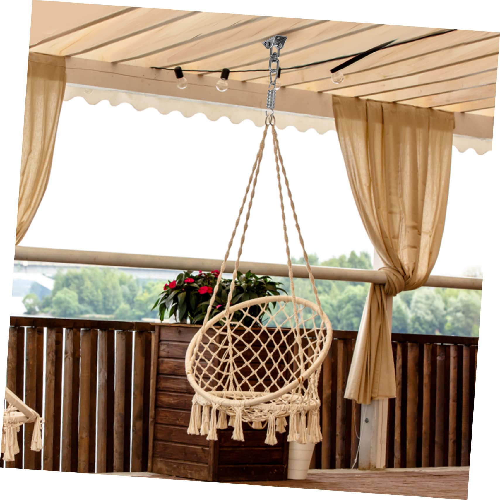 BESPORTBLE 1 Set Heavy Duty Hanger Kit Hanging with Snap Hooks and Screws for Hammocks and Playground Use