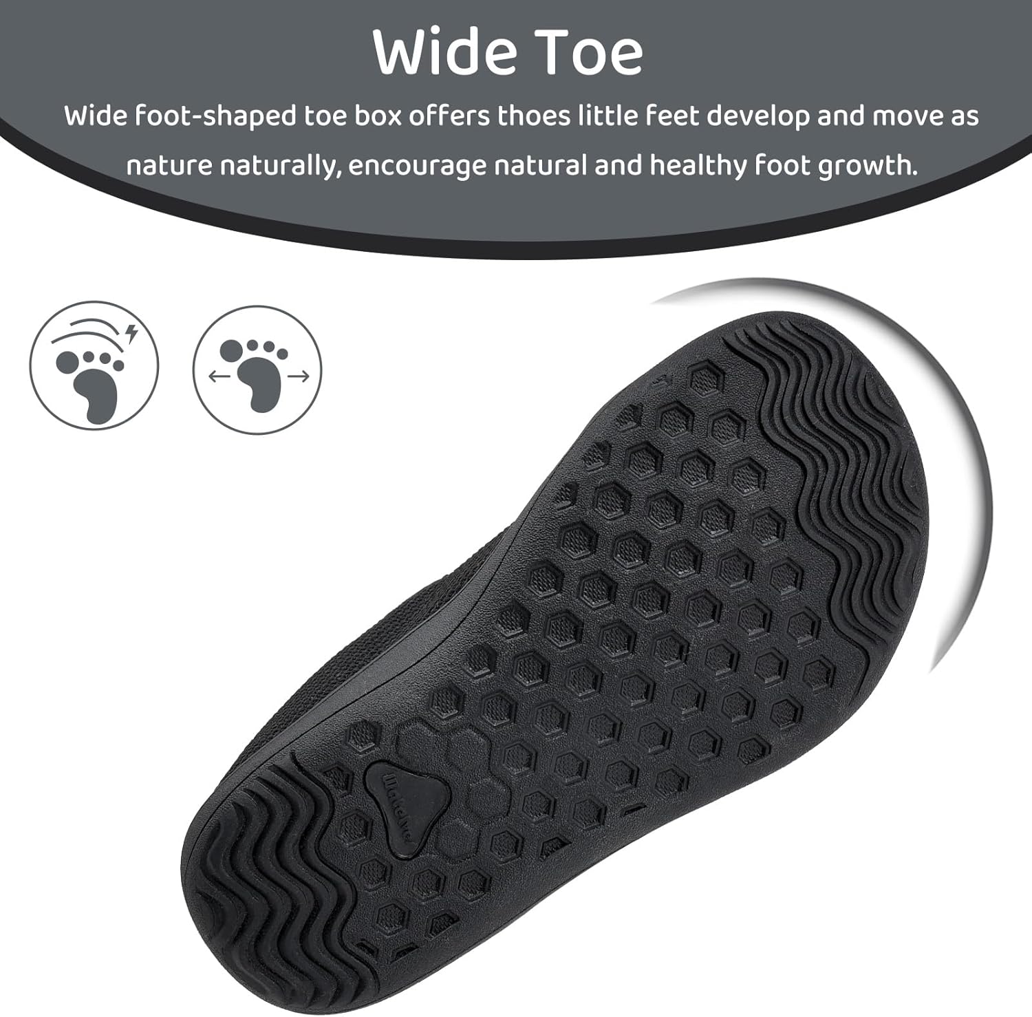 WateLves Toddler Little Kids Wide Barefoot Shoes The First Walking Shoes Girls Boys Breathable Zero Drop Minimalist Sneakers with Wide Toe Box Natural to Grow - Image 4