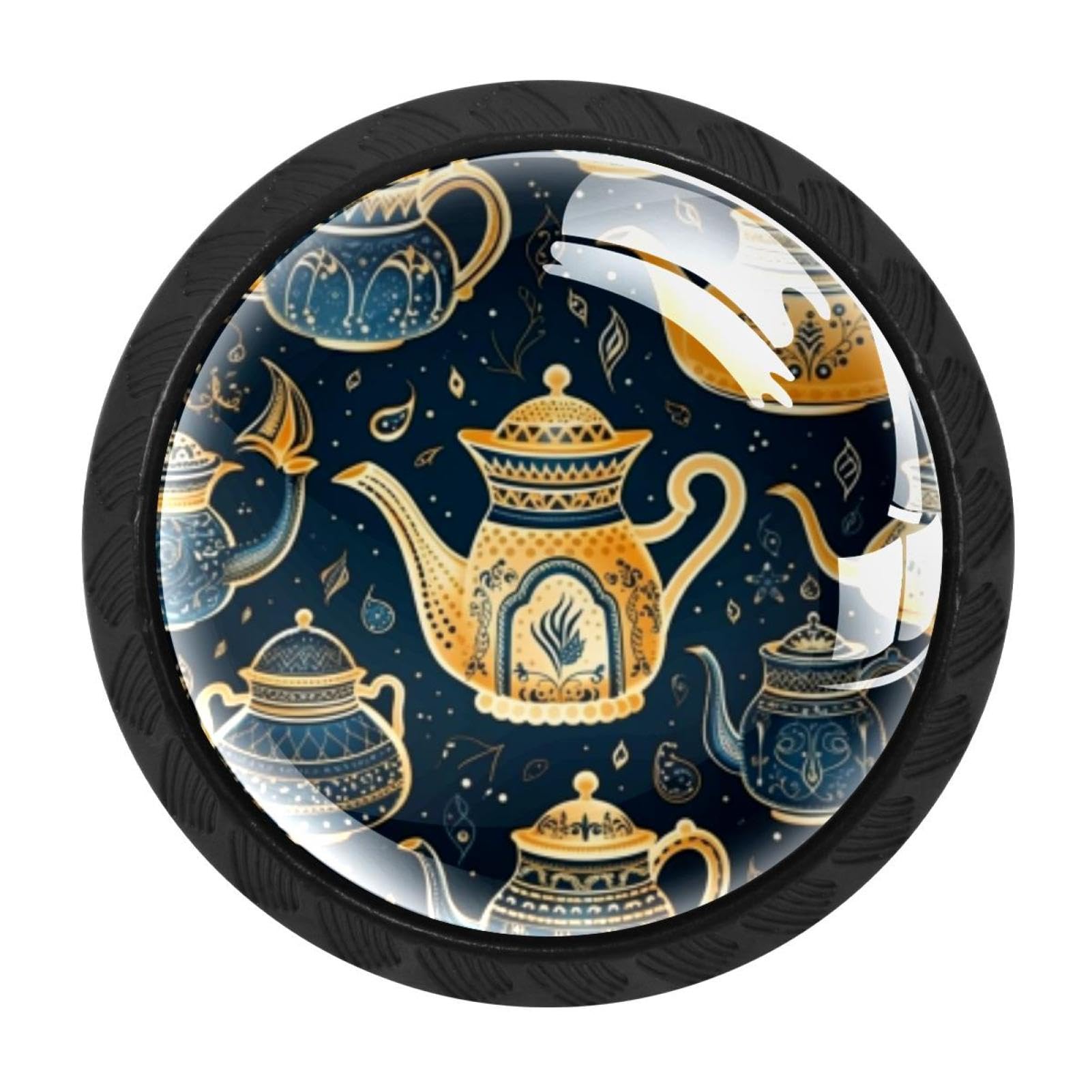 CHENZZZZ 4 Pack Arabian Tea Kettle Kitchen Cabinet Knobs Drawer Knobs Door Dresser Handles for Personalized Gifts Great for Any Occasion