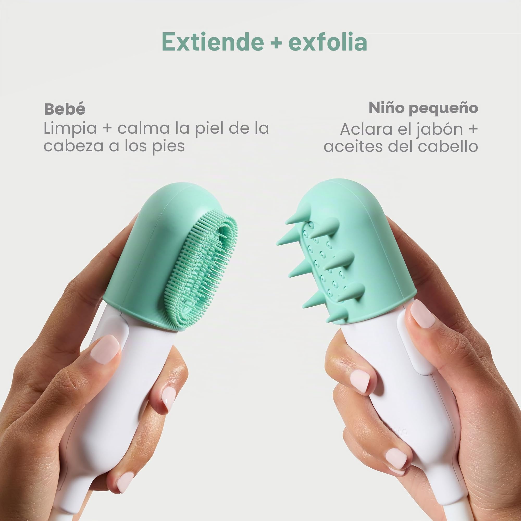 Frida Baby Accesorio pulverizador de bañera de control de flujo para bañera de bebé, cabezal de ducha de baño de bebé con masajeador de cuero cabelludo, controla el flujo de agua con 2 modos de