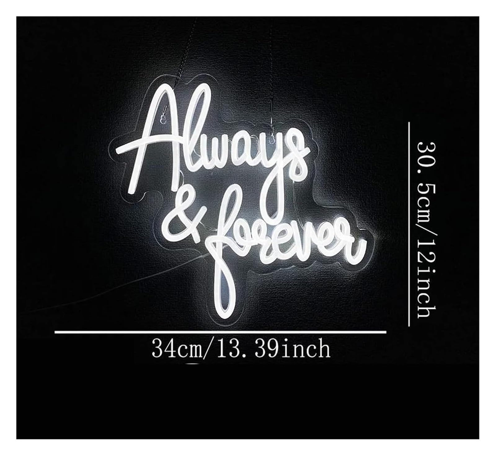 Generico Sempre e per sempre per insegne al neon, decorazioni da parete, luci notturne a LED per feste, matrimoni bar bellezza