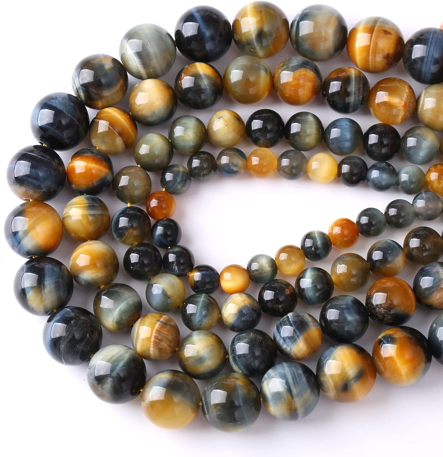 4MM 88PCS Natural Stone Dreamlike Blue Tiger Eye Beads for Jewelry Making DIY Bracelet - Image 3