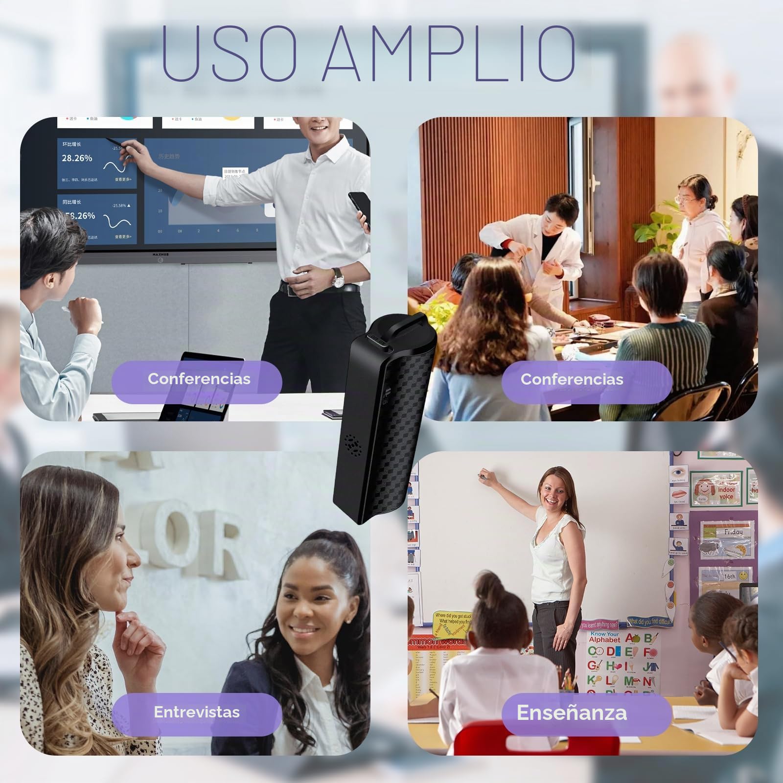 64GB Grabadora de Voz Mini, 100H Grabación Continua Magnético Grabadora Portátil con Activación por Voz Grabadora de Audio USB C Digital MP3 para Conferencia Clases Entrevistas