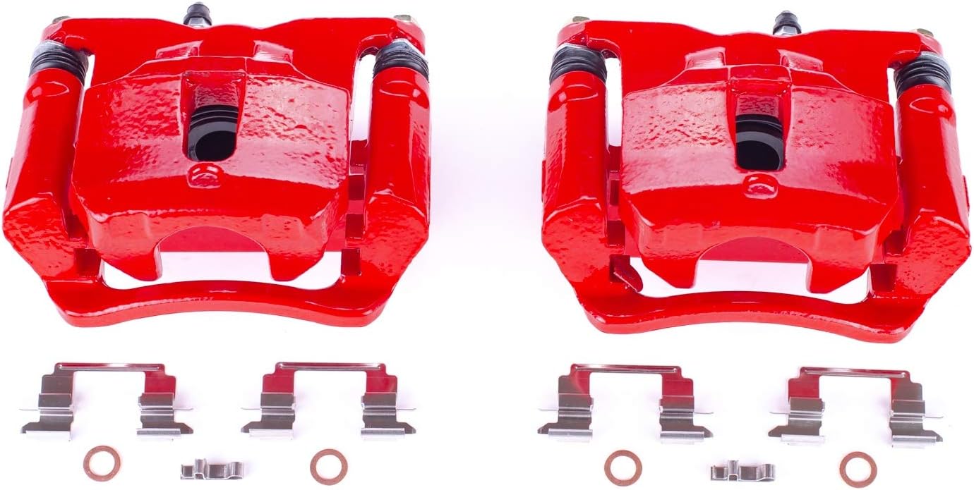 Power Stop Rear S5522 Pair of High - Temp Red Powder Coated Calipers For Chevrolet Colorado 2015 - 2019 GMC Canyon 2015 - 2020/Chevrolet Colorado 2015 - 2019 GMC Canyon 2015 - 2020 [Vehicle Specific]