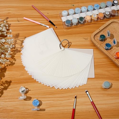 Miniatura 9 de Kit de 36 plantillas de letras para pintura, plantillas de letras y números con anillo de metal, plantillas reutilizables del alfabeto en mayúsculas