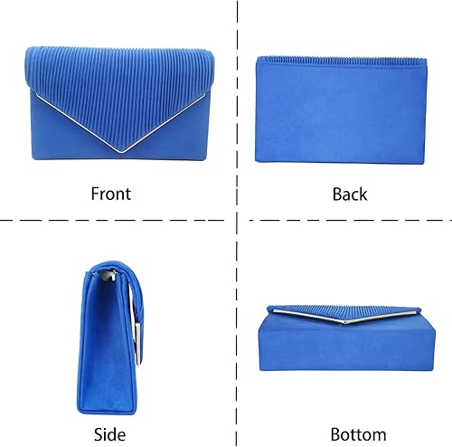 Miniatura 4 de JUBOO PARADISE Bolsas de noche de gamuza sintética para mujer, bolso de mano cruzado formal para fiesta de boda