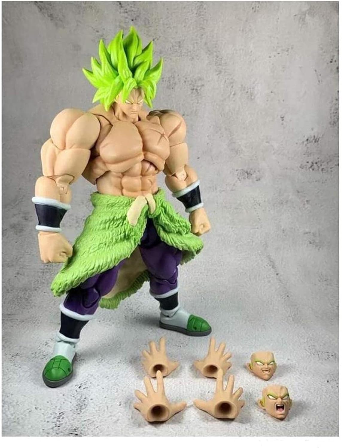 CHAOKU Dragon Ball Super Saiyan Broly Super Action Figure - Regalos de decoración de la Estatua de acción de PVC, equipados con una Mano reemplazable - Alto 18 cm