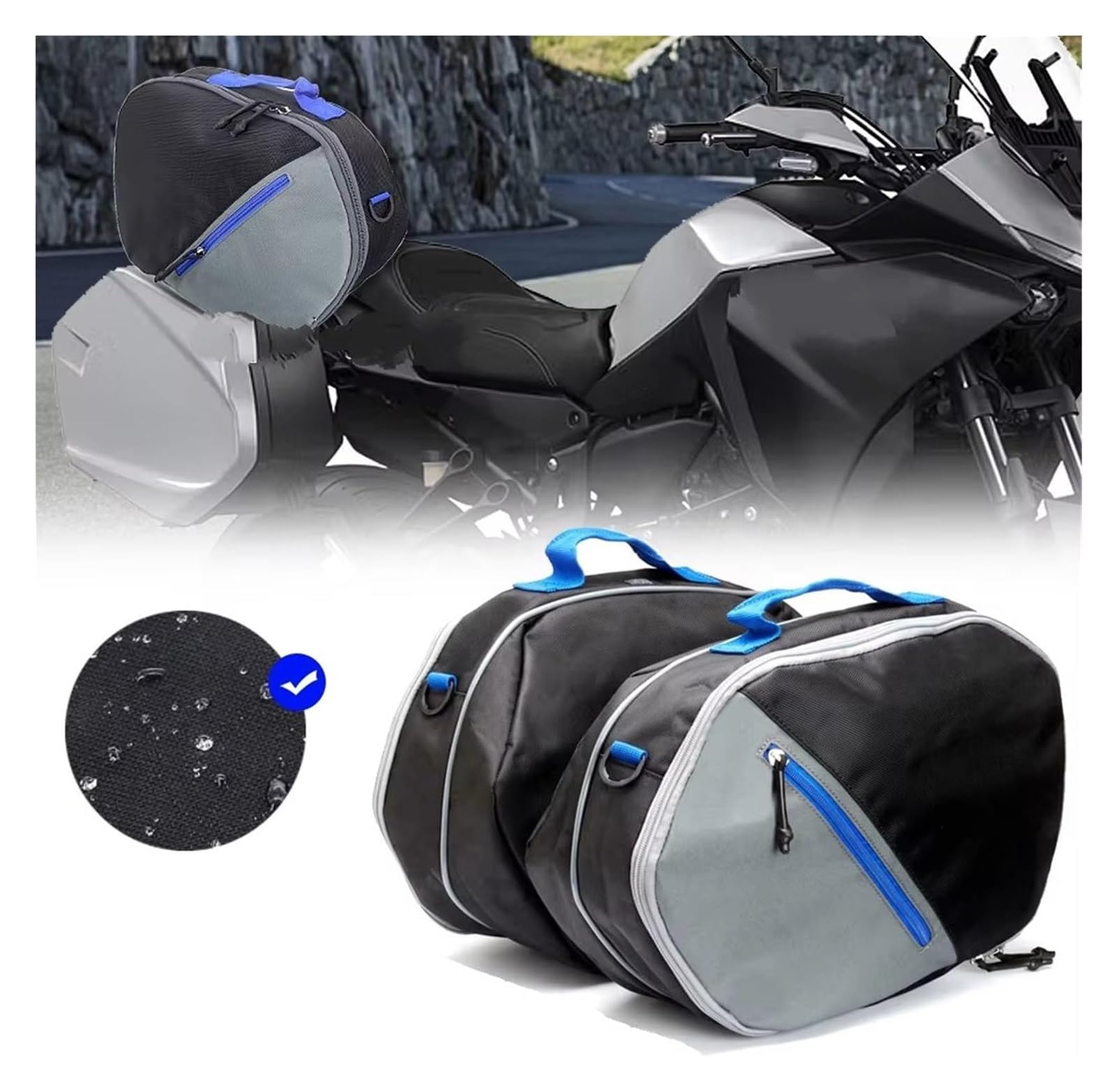 Moto Paraurti Borsa per Tracer 7 per per 700 per GT 2020 Moto Bagagli Sella Borsa Laterale Fodera