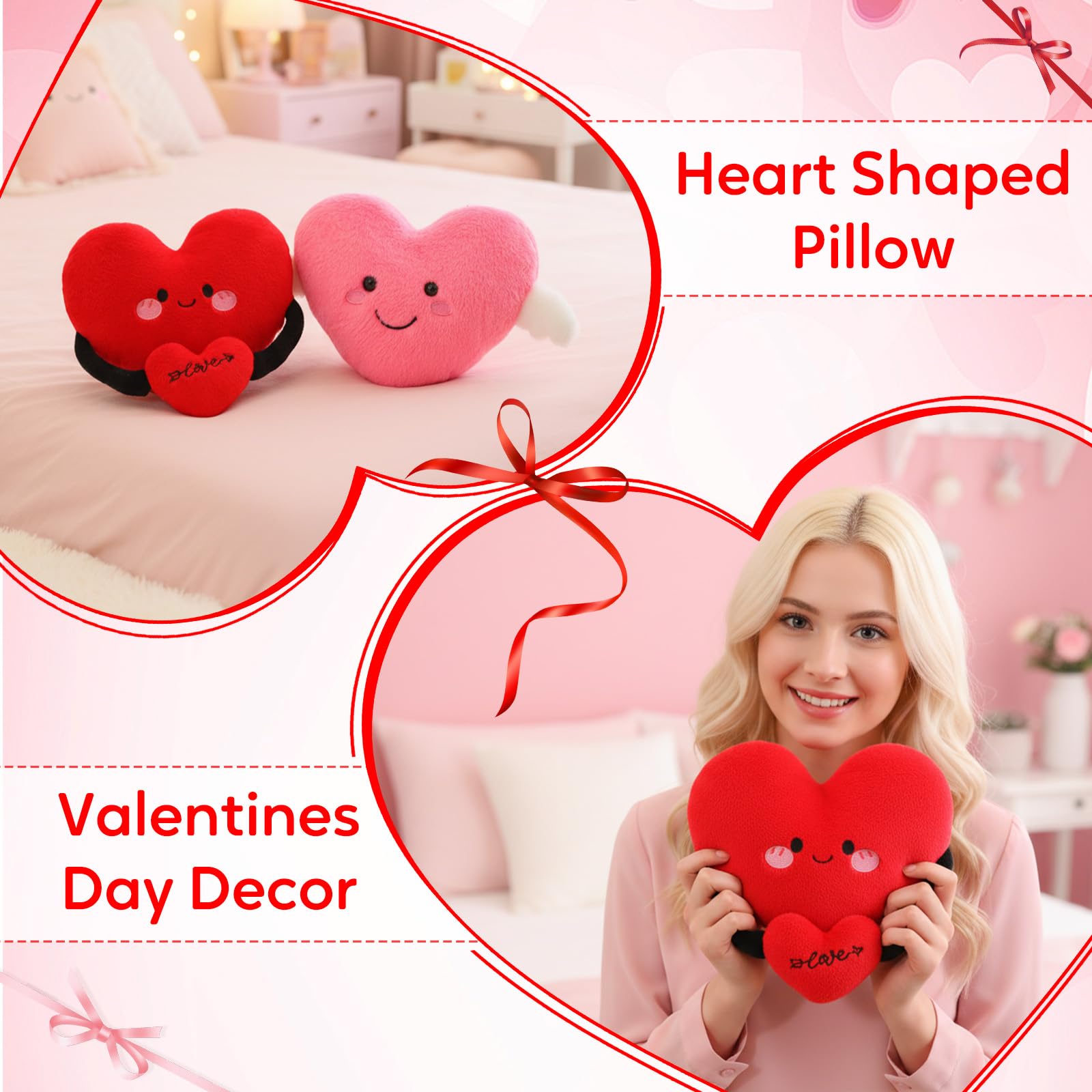 Amazon.co.jp: Finebee レッドハートぬいぐるみ かわいいハート