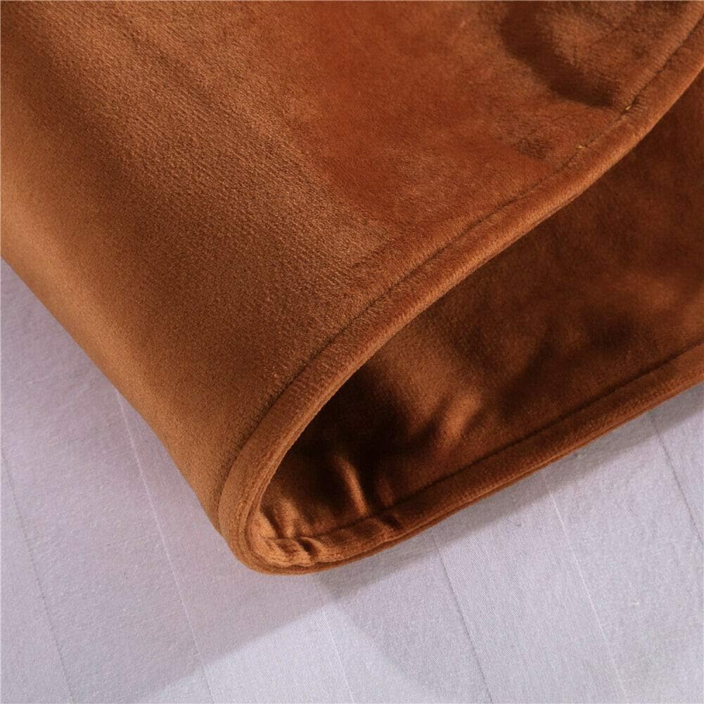 Luxury Velvet Bed Runner Scarf/Bed Tail Towel Home Hotel Bedroom Bedding Decor (830#Orange,?50x180?for 1.2m Bed)