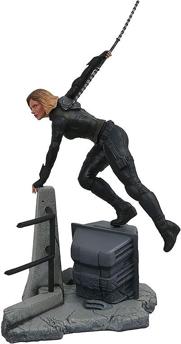 Diamond Select Toys Marvel Gallery: Avengers Infinity War Movie Black Widow PVC Diorama Figure | Marvel Gallery 9 Inch PVC Statue Avengers Infinity War - Black Widow