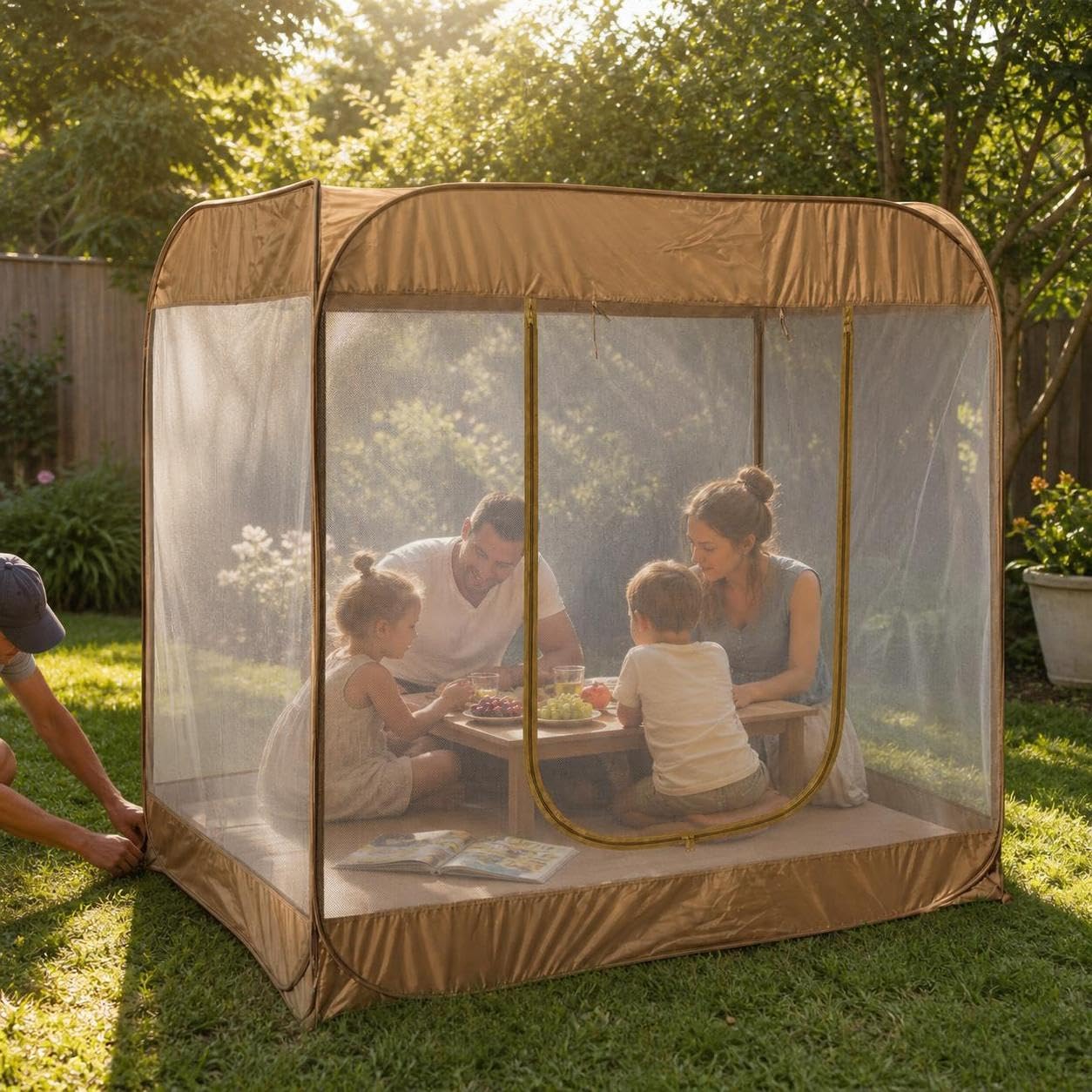 da Campeggio 3 Stagioni con Zanzariera Integrata Automatica -Up per Outdoor, per esterni - per escursioni, Style 1