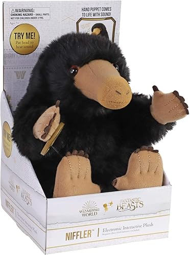 Miniatura 2 de The Noble Collection Wizarding World Fantastic Beasts Niffler™ - Marioneta de peluche interactiva electrónica