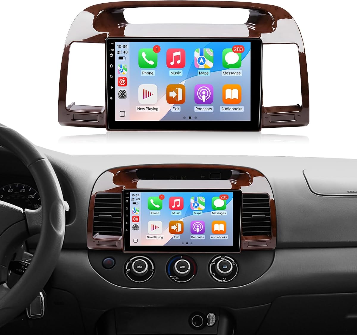 9" Linux Radio for Toyota Camry 2002 2003 2004 2005 2006 (Non-JBL) | Upgraded Fast Boot Car Stereo Screen, 9 Inch Touchscreen Head Unit with Carplay Android Auto Bluetooth FM SWC + Backup Camera